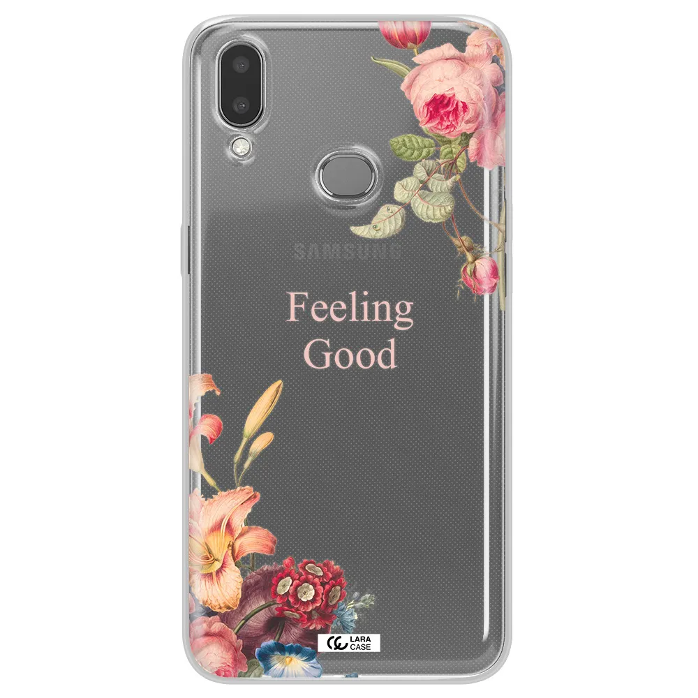 a close-up of flowers Samsung A10S Clear TPU Case