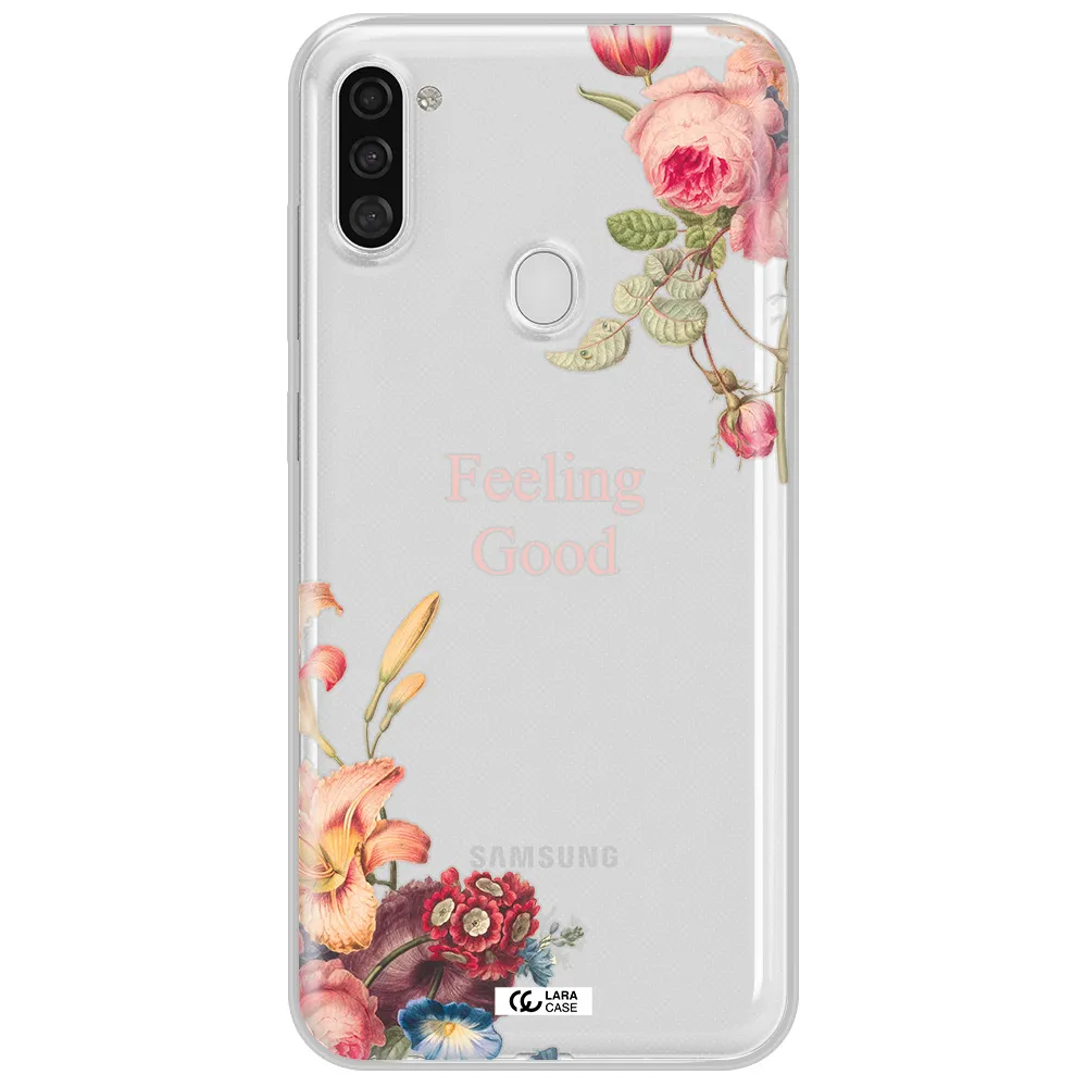 a close-up of flowers Samsung A11 Clear TPU Case