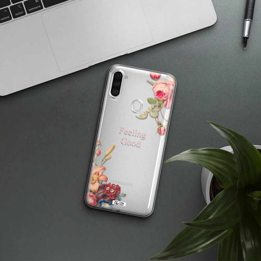 a close-up of flowers Samsung A11 Clear TPU Case