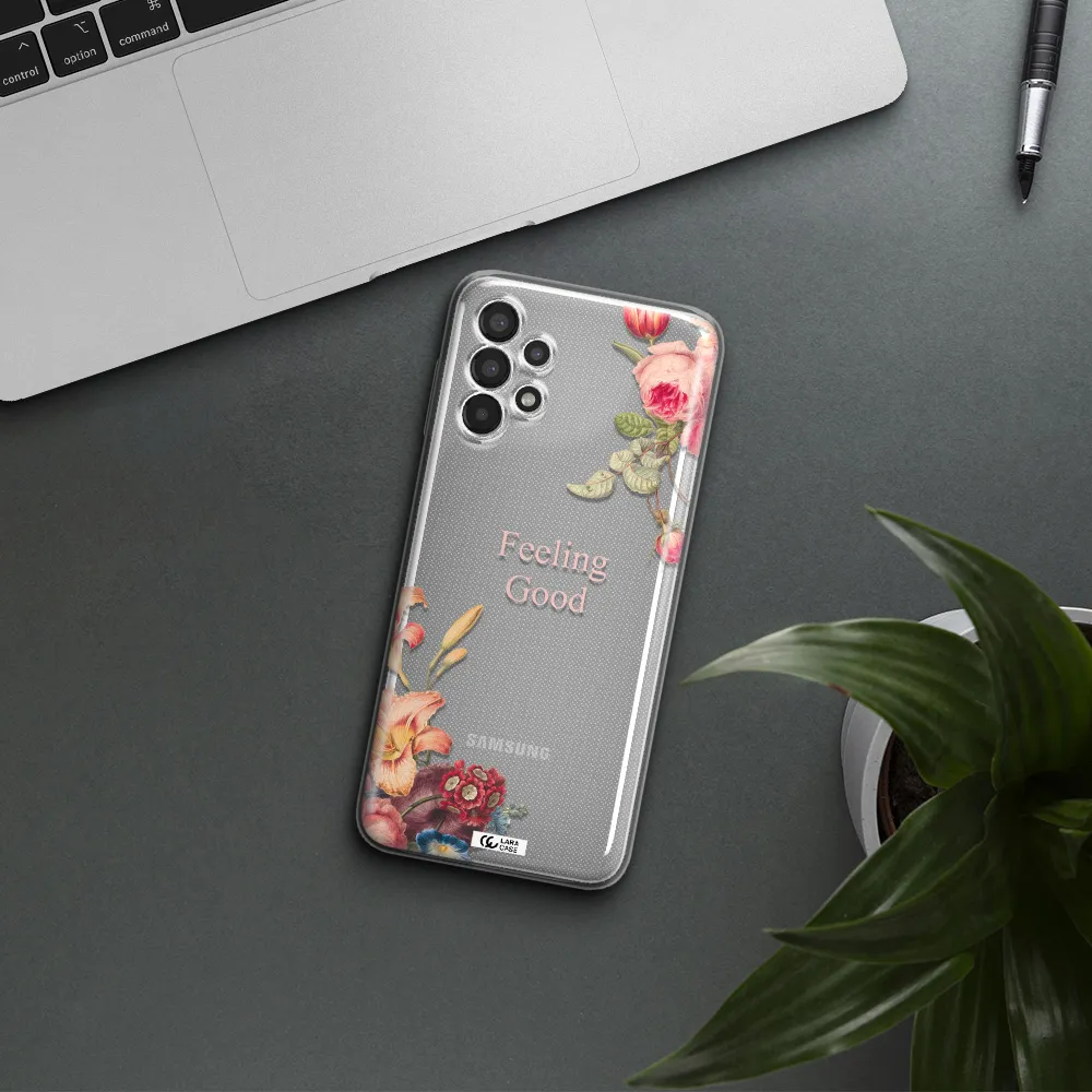 a close-up of flowers Samsung A13 Clear TPU Case