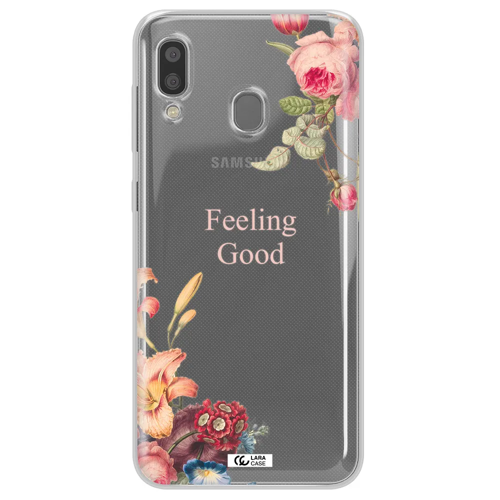 a close-up of flowers Samsung A20 Clear TPU Case