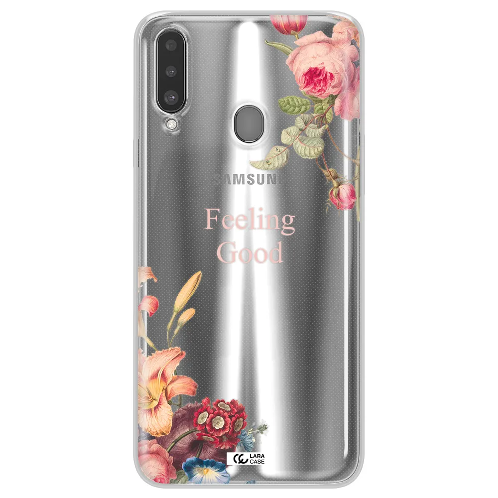a close-up of flowers Samsung A20S Clear TPU Case