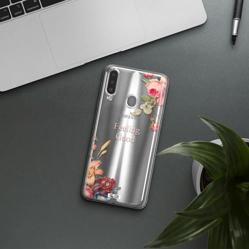 a close-up of flowers Samsung A20S Clear TPU Case
