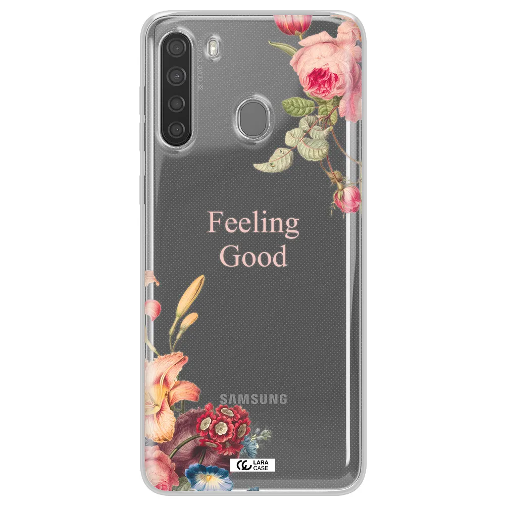 a close-up of flowers Samsung A21 Clear TPU Case