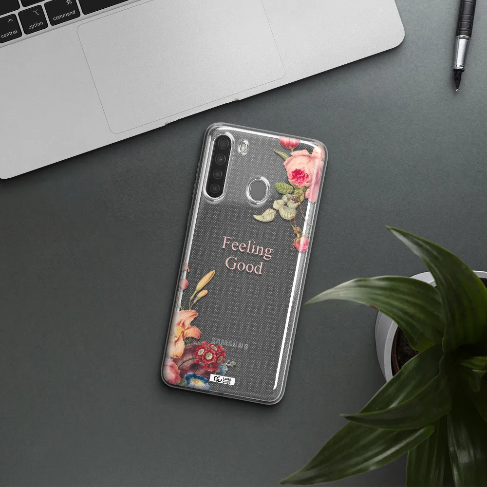 a close-up of flowers Samsung A21 Clear TPU Case