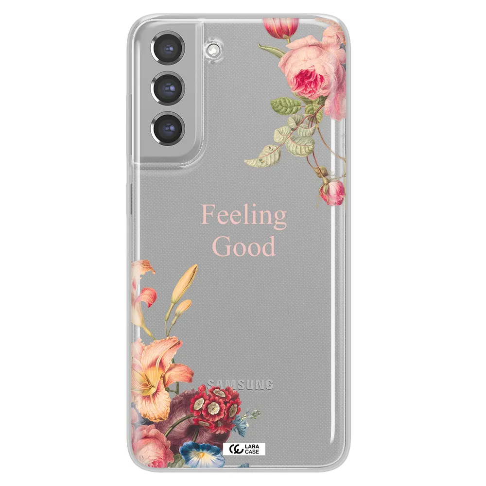 a close-up of flowers Samsung A21 Fe Clear TPU Case