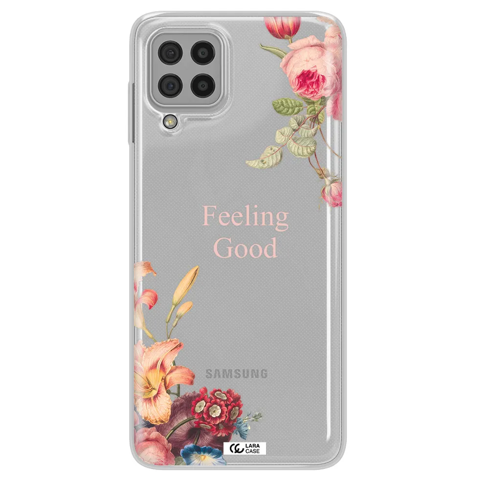 a close-up of flowers Samsung A22 4g Clear TPU Case