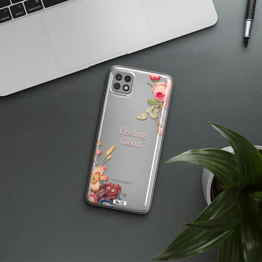 a close-up of flowers Samsung A22 5g Clear TPU Case