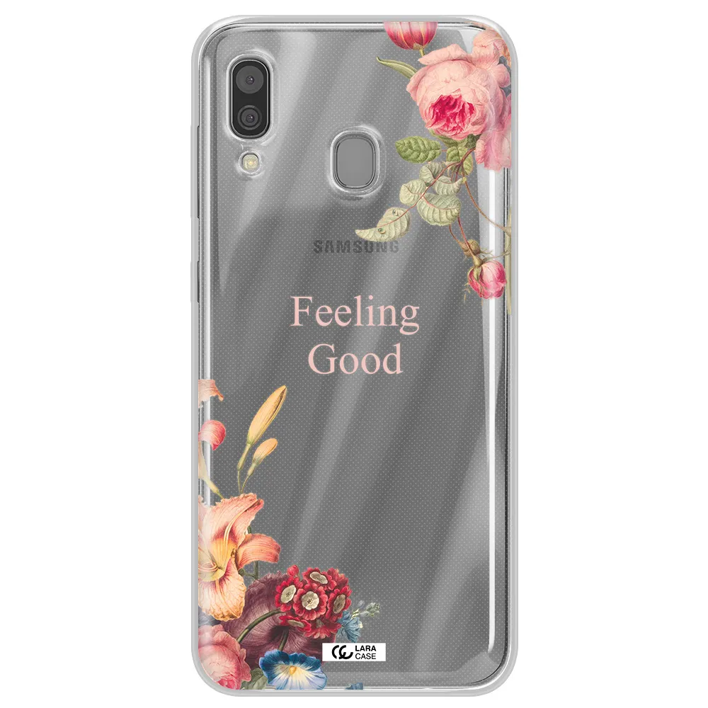 a close-up of flowers Samsung A30 Clear TPU Case