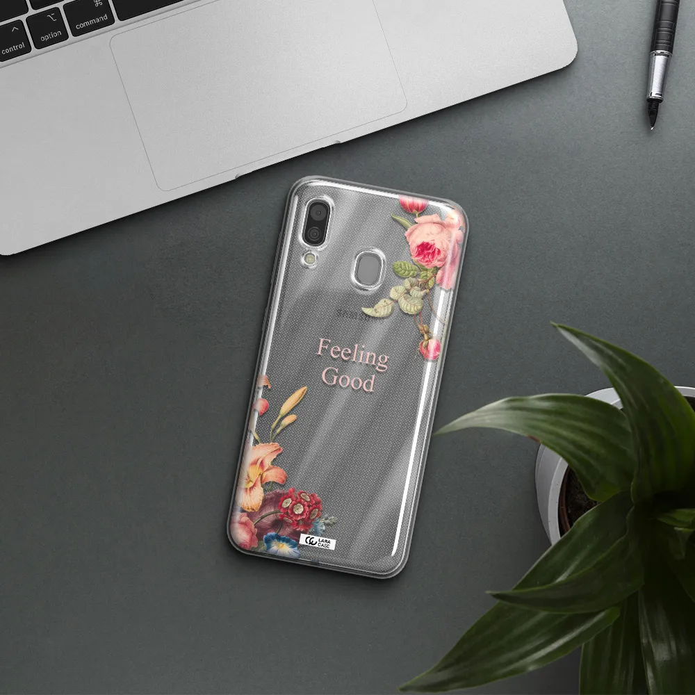 a close-up of flowers Samsung A30 Clear TPU Case