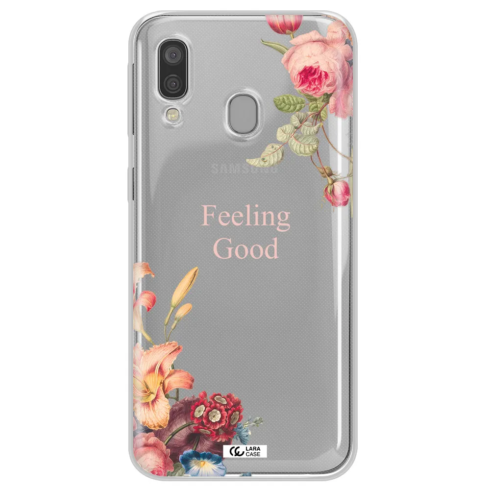 a close-up of flowers Samsung A40 Clear TPU Case