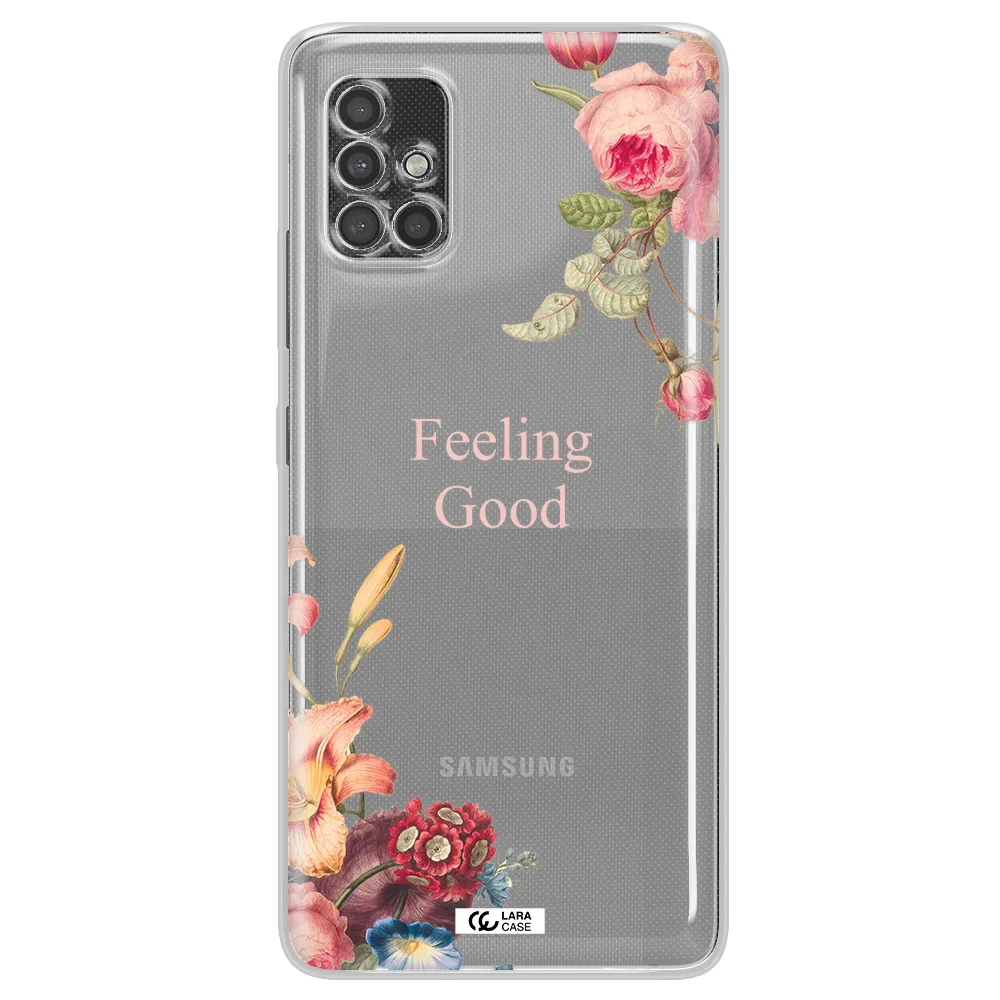 A Close-Up Of Flowers Samsung A40S Clear Tpu Case