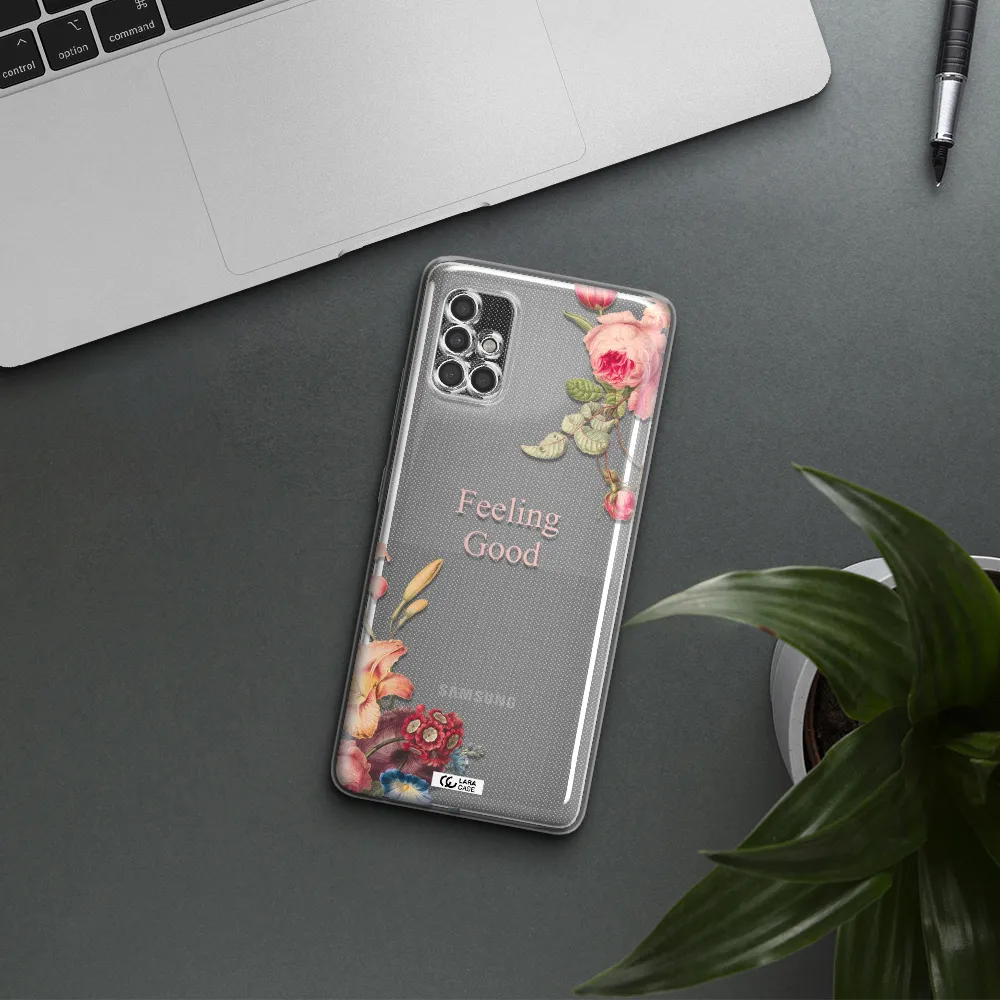 A Close-Up Of Flowers Samsung A40S Clear Tpu Case