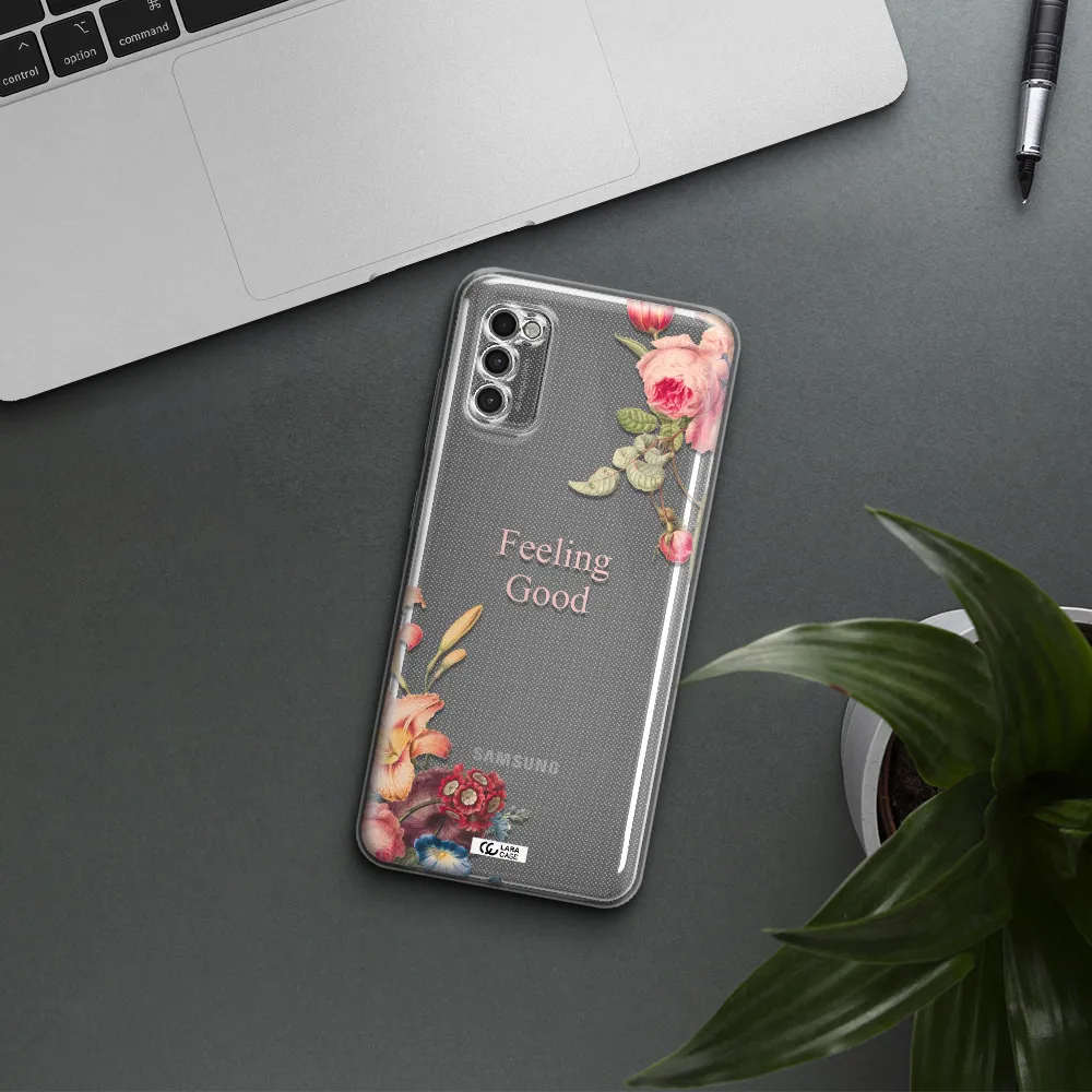 A Close-Up Of Flowers Samsung A41 Clear Tpu Case