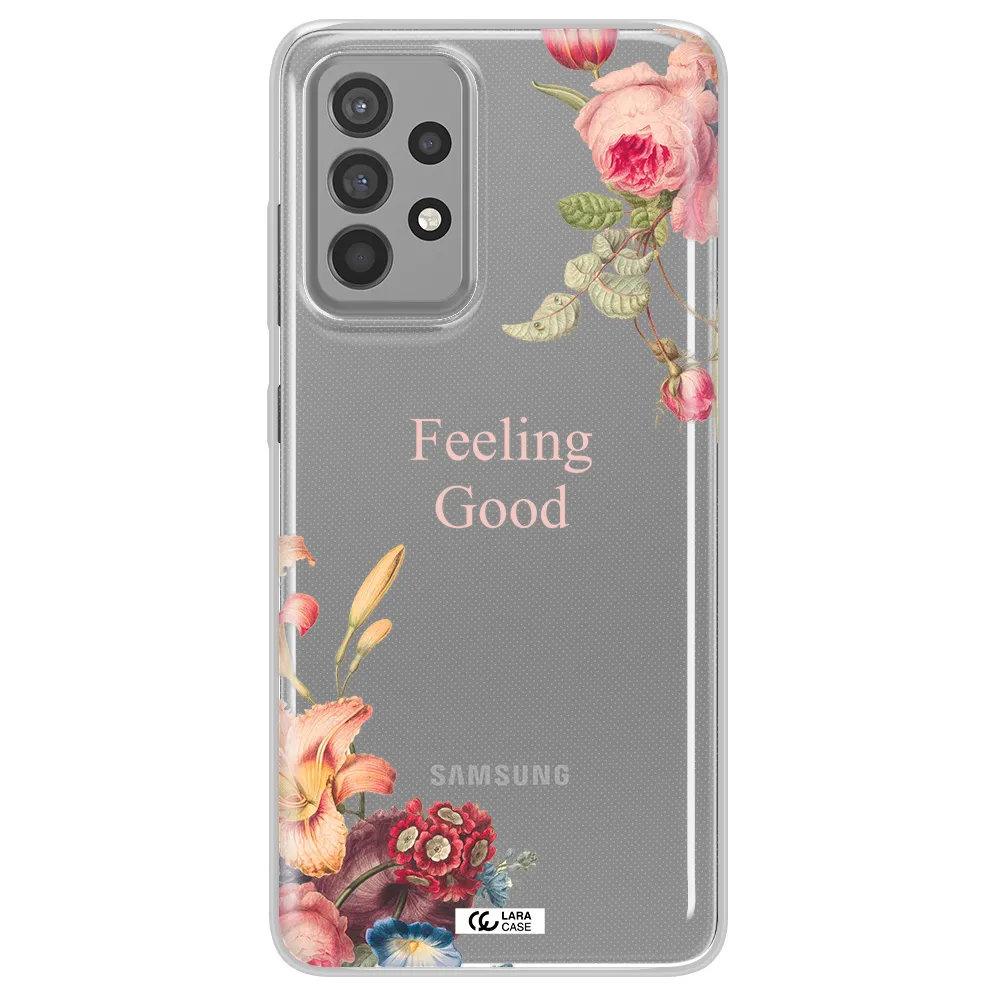 a close-up of flowers Samsung A52 Clear TPU Case