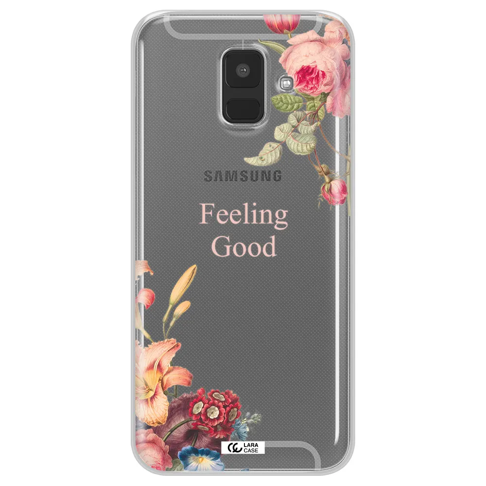 a close-up of flowers Samsung A6 Clear TPU Case