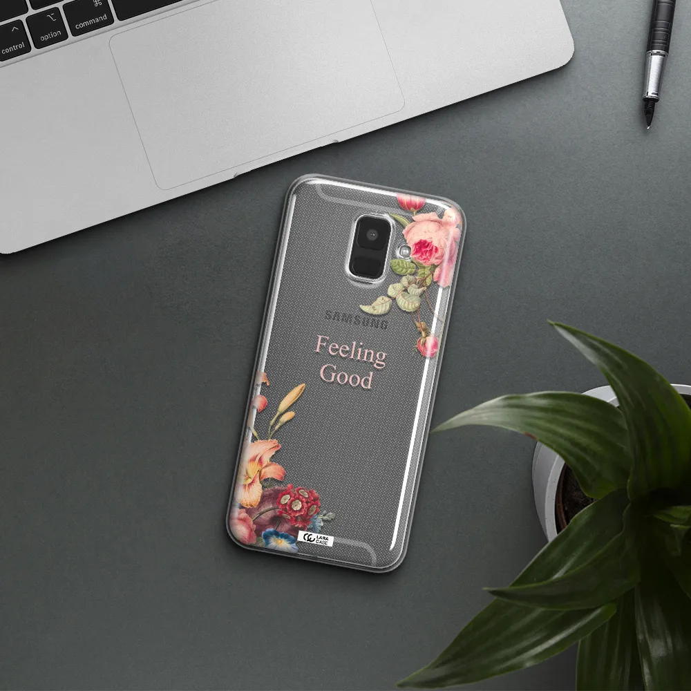 a close-up of flowers Samsung A6 Clear TPU Case