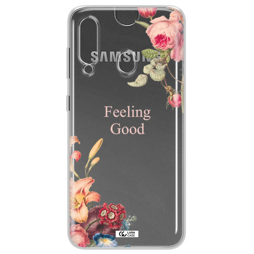 a close-up of flowers Samsung A60 Clear TPU Case