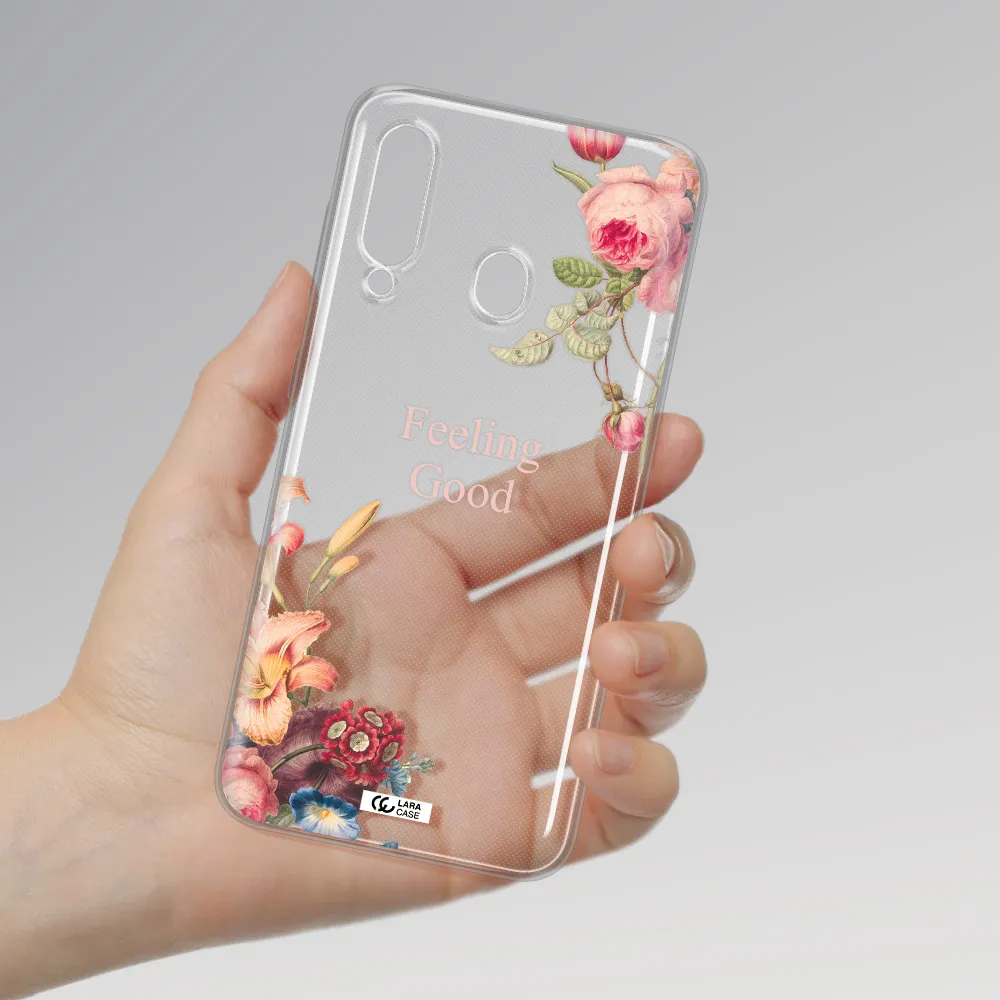 a close-up of flowers Samsung A60 Clear TPU Case