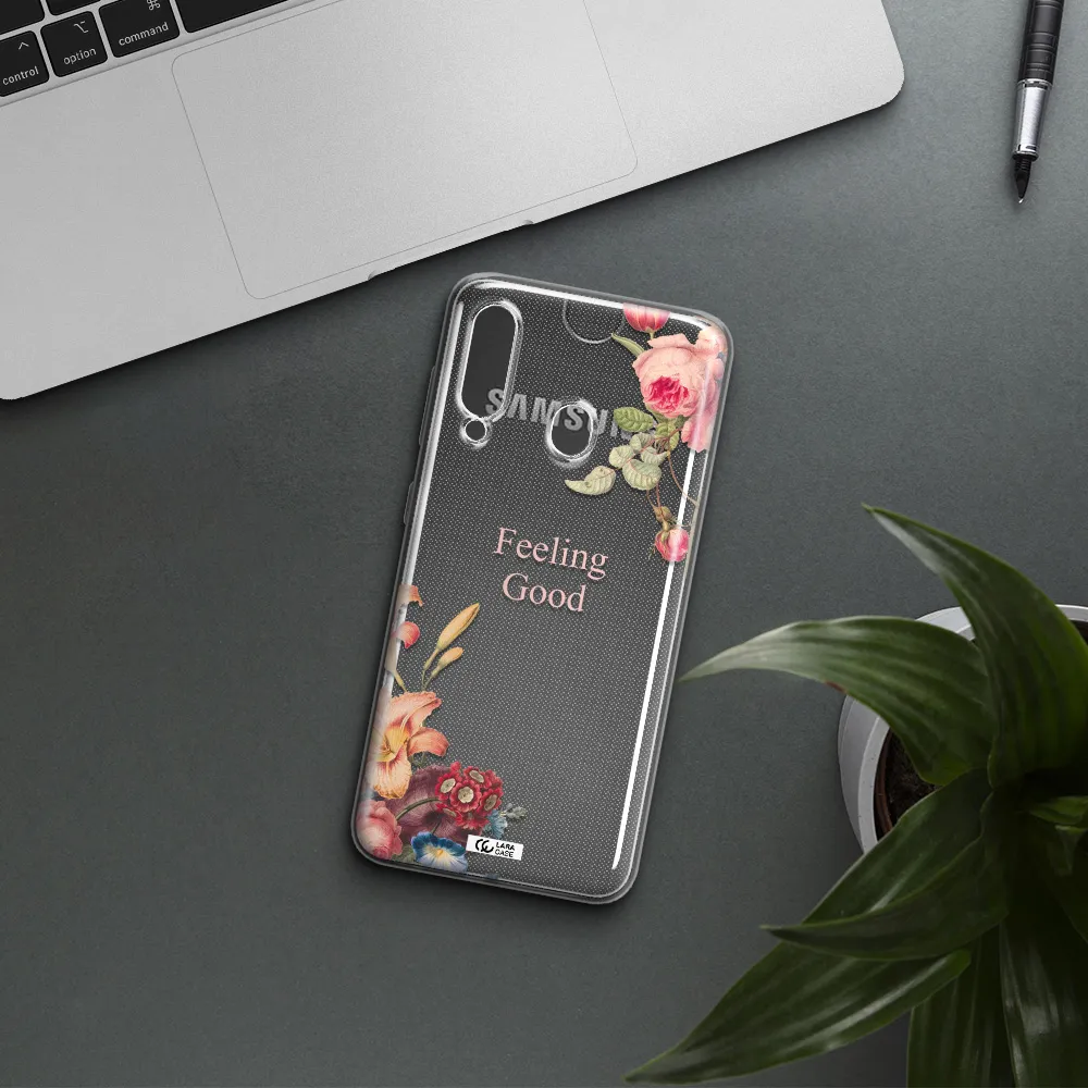 a close-up of flowers Samsung A60 Clear TPU Case