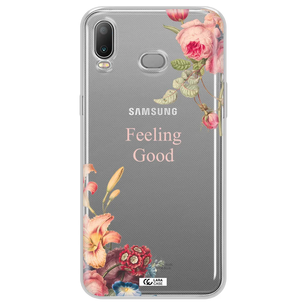 a close-up of flowers Samsung A6S Clear TPU Case