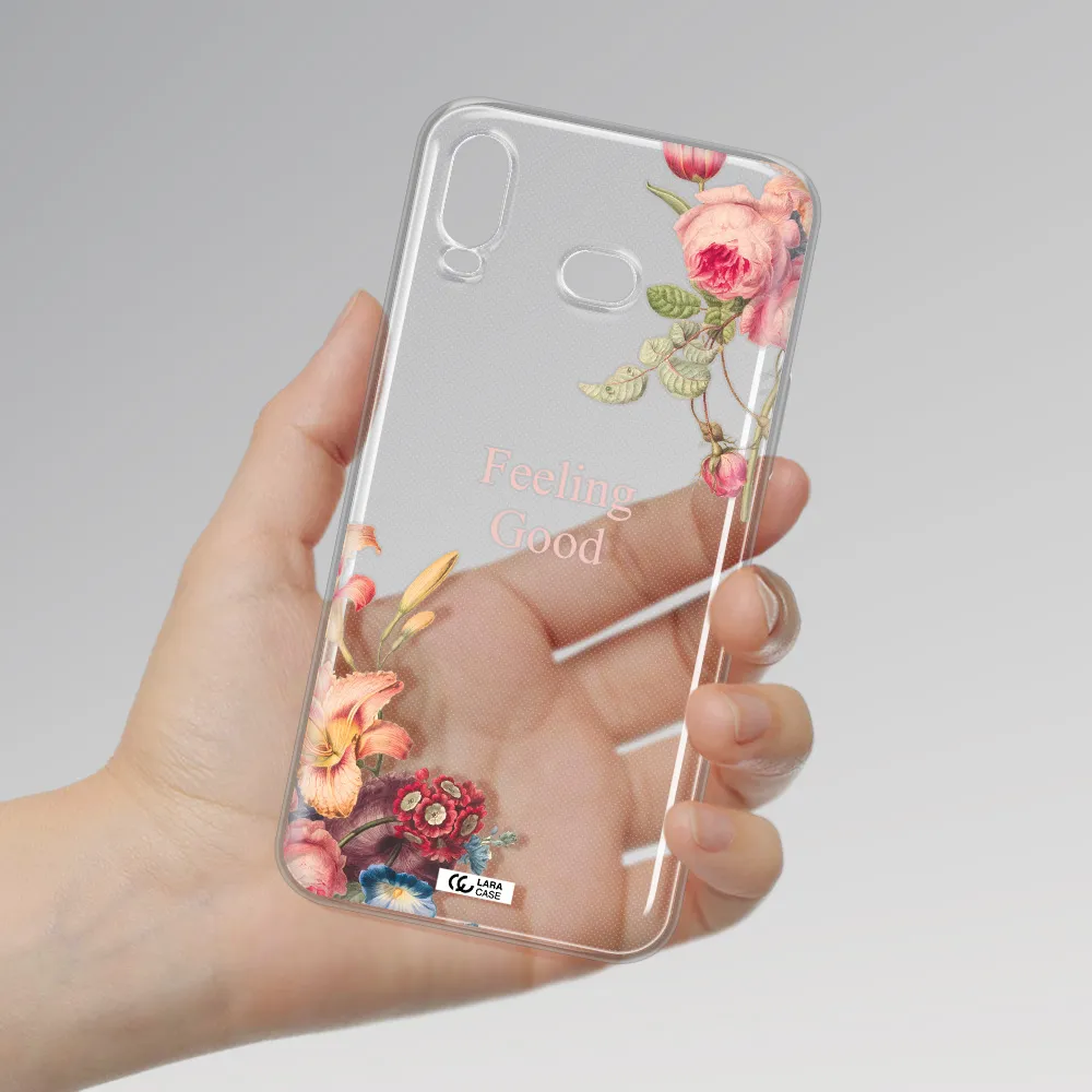 a close-up of flowers Samsung A6S Clear TPU Case
