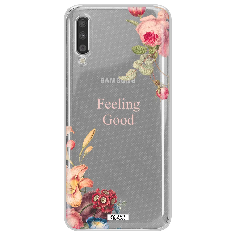 a close-up of flowers Samsung A70 Clear TPU Case