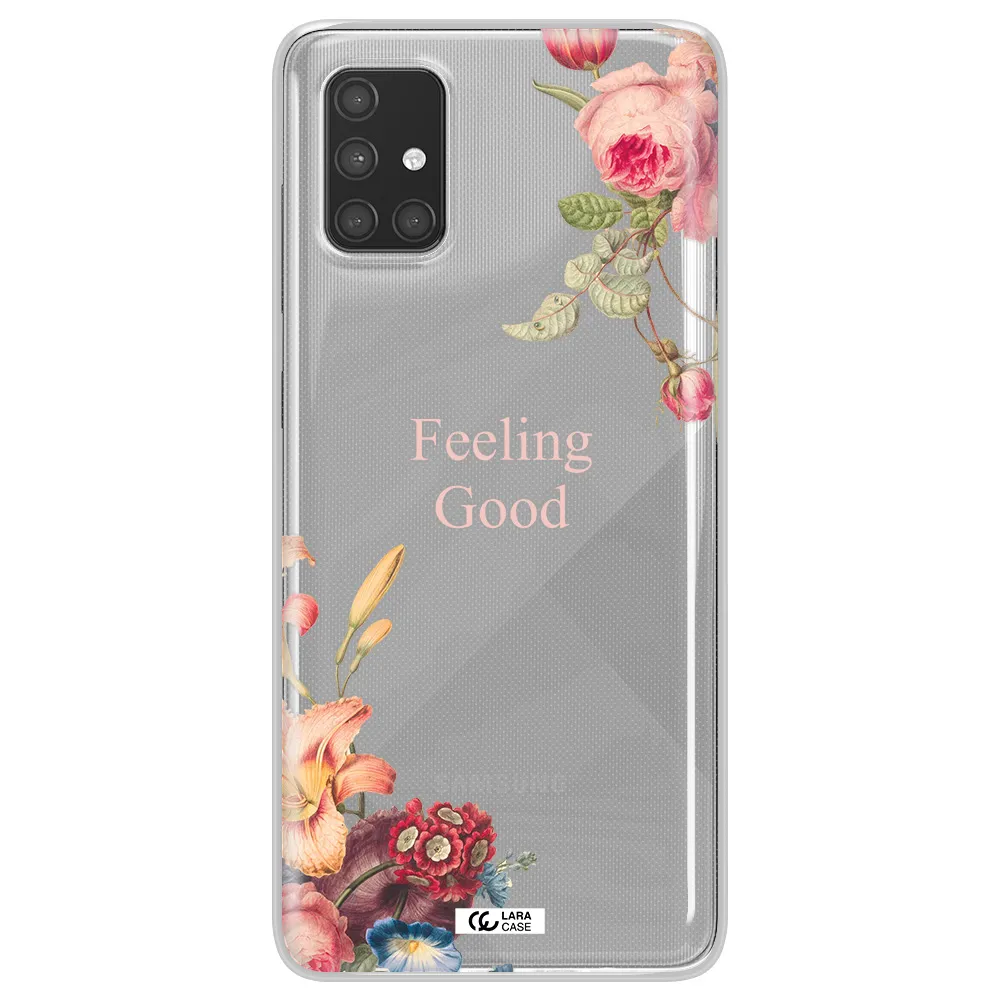 a close-up of flowers Samsung A71 Clear TPU Case