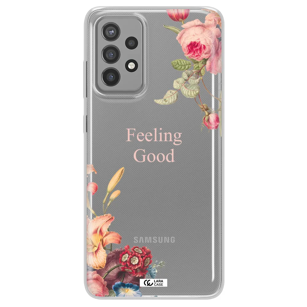 a close-up of flowers Samsung A72 Clear TPU Case