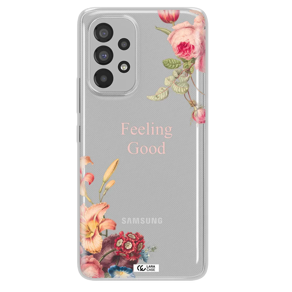 a close-up of flowers Samsung A73 Clear TPU Case