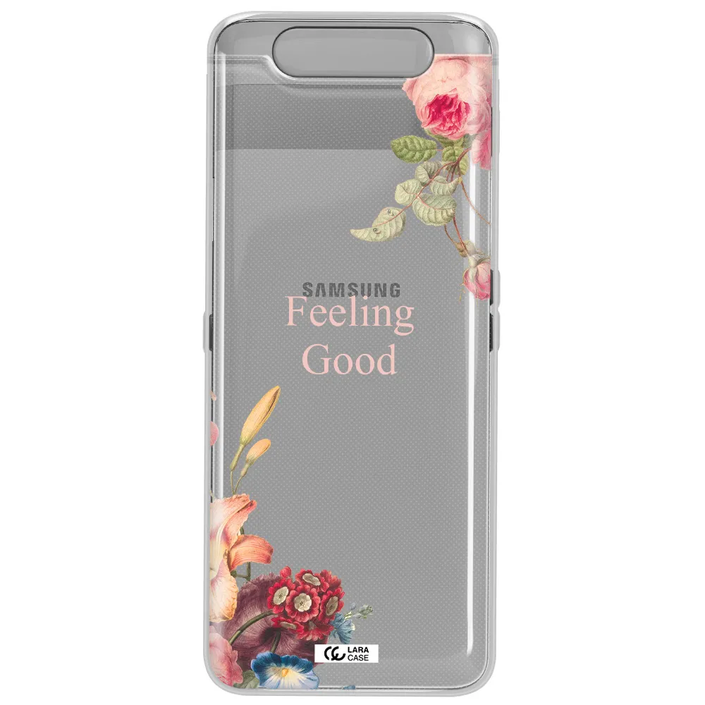 a close-up of flowers Samsung A80 Clear TPU Case