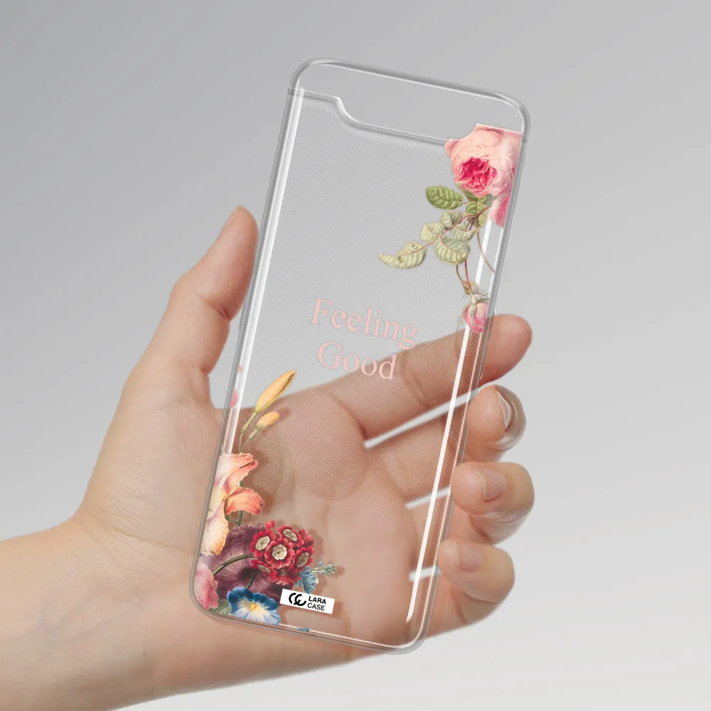 a close-up of flowers Samsung A80 Clear TPU Case