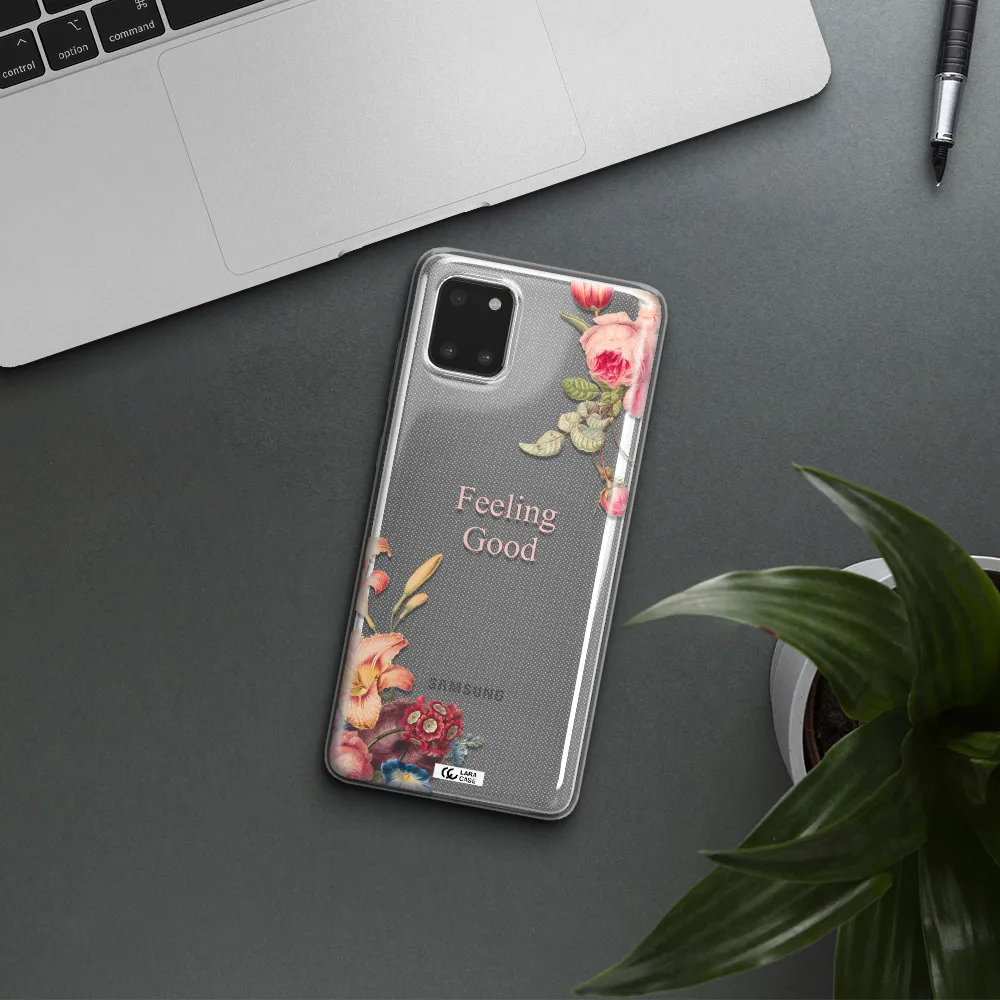a close-up of flowers Samsung A81 Clear TPU Case