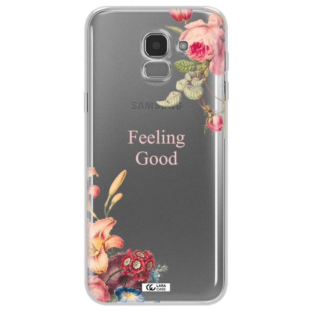 a close-up of flowers Samsung J6 Clear TPU Case