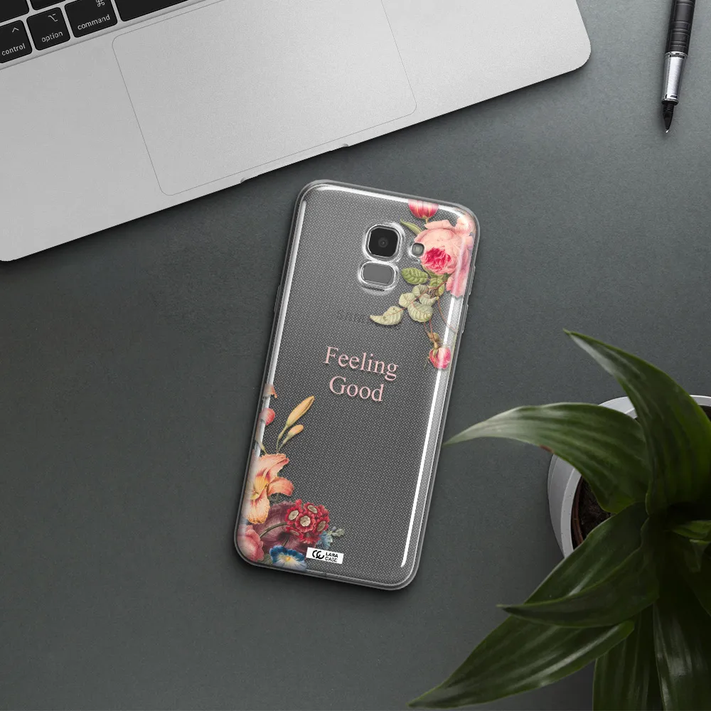 a close-up of flowers Samsung J6 Clear TPU Case