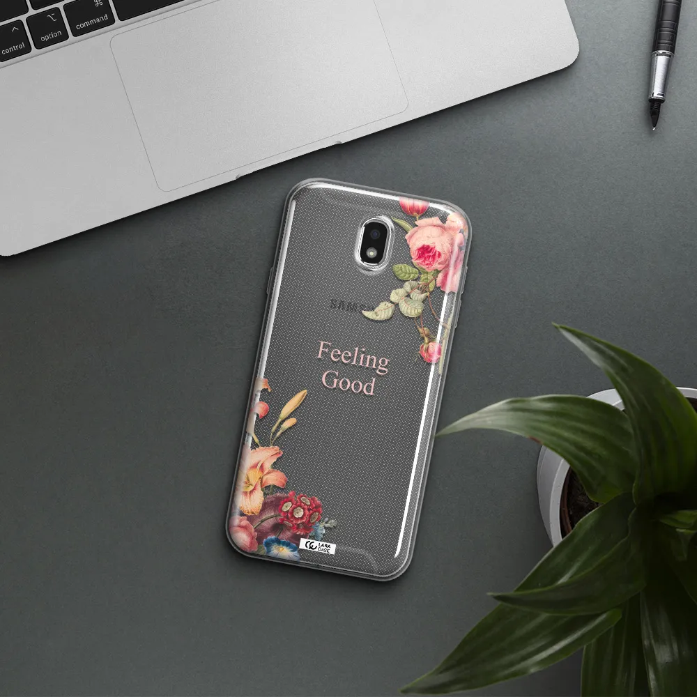 a close-up of flowers Samsung J7 Pro Clear TPU Case