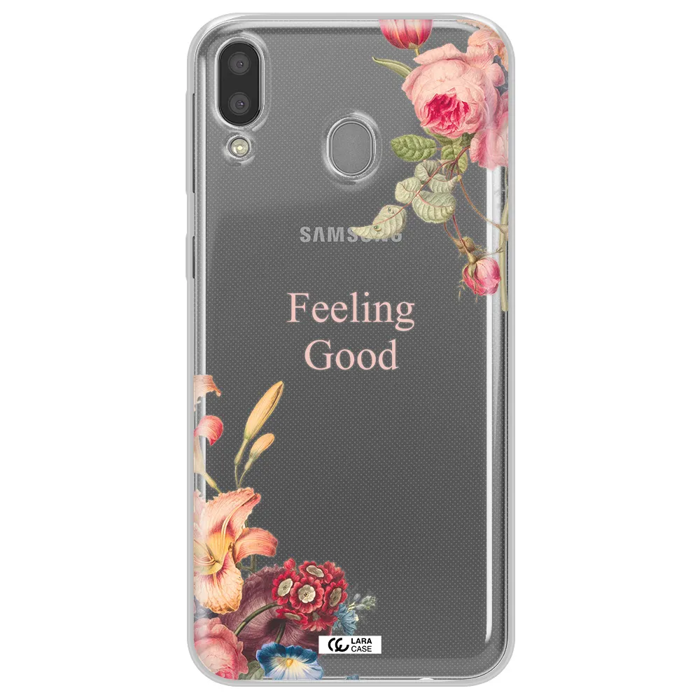 a close-up of flowers Samsung M20 Clear TPU Case
