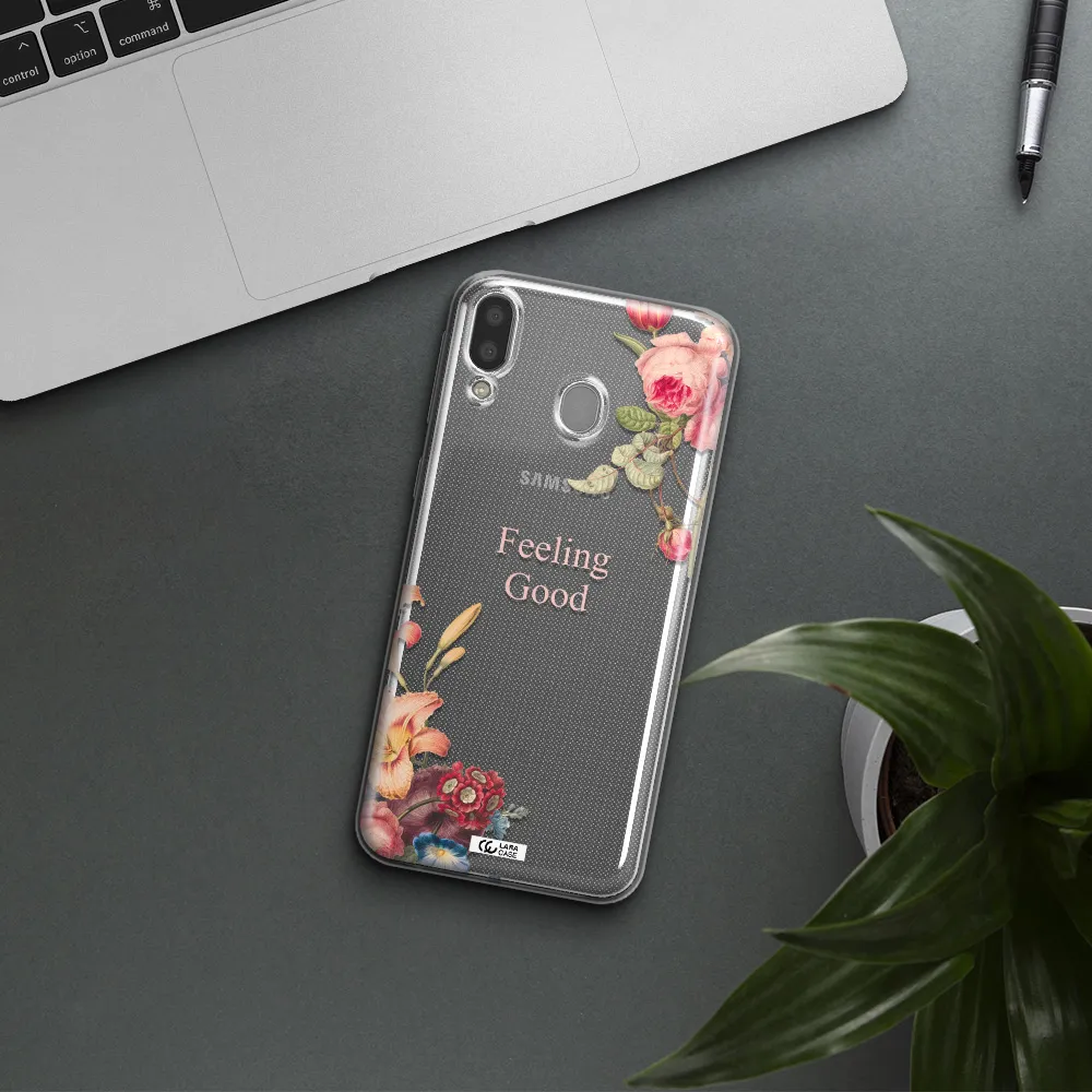 a close-up of flowers Samsung M20 Clear TPU Case