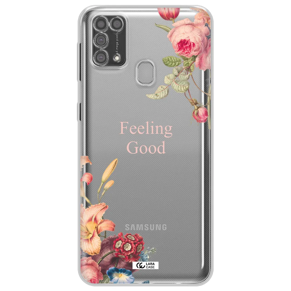 a close-up of flowers Samsung M31 Clear TPU Case