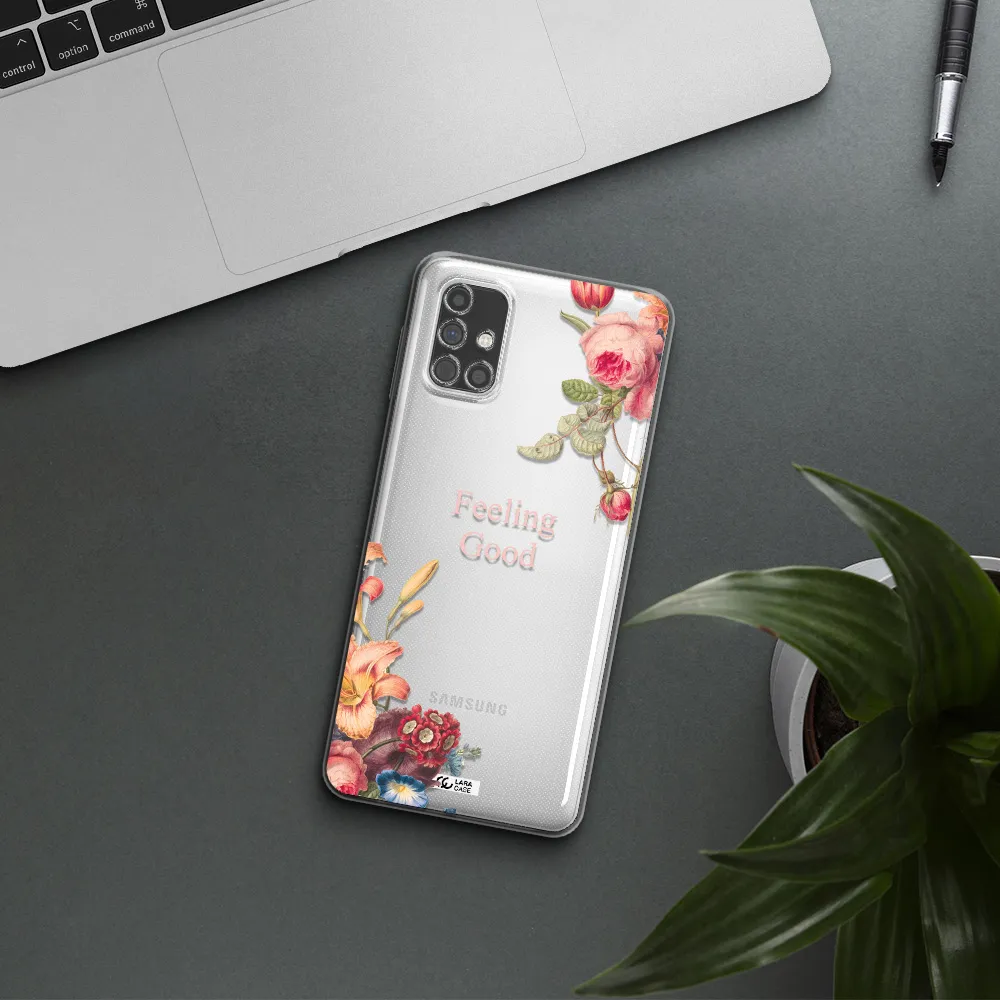 a close-up of flowers Samsung M31S Clear TPU Case