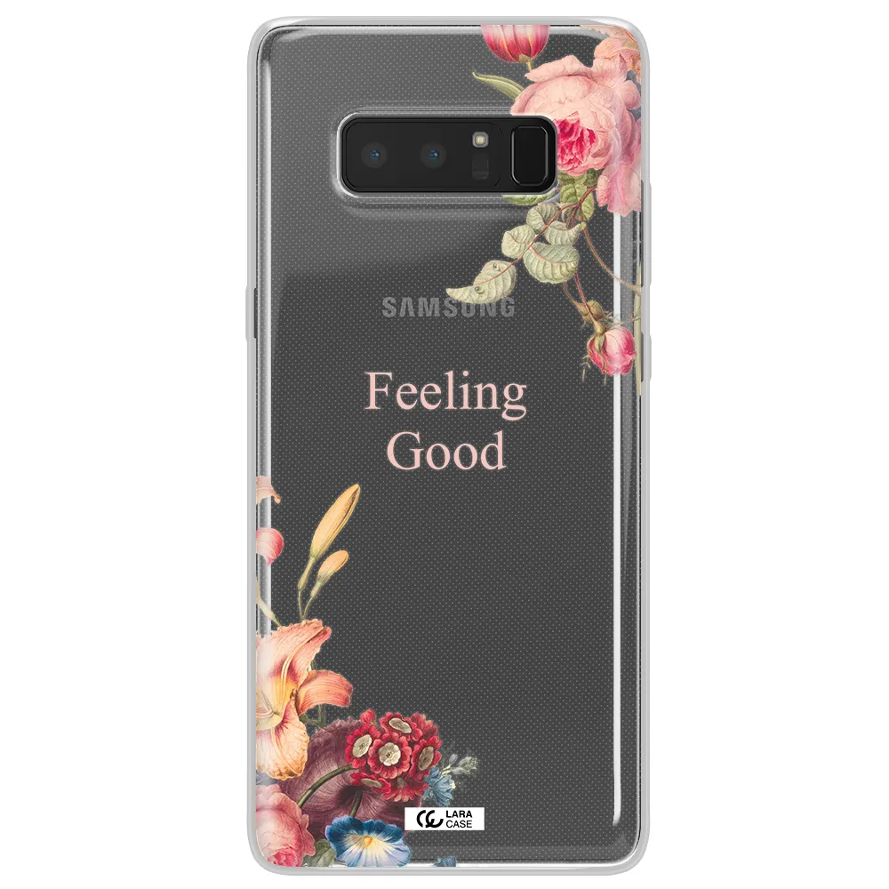 a close-up of flowers Samsung Note 8 Clear TPU Case
