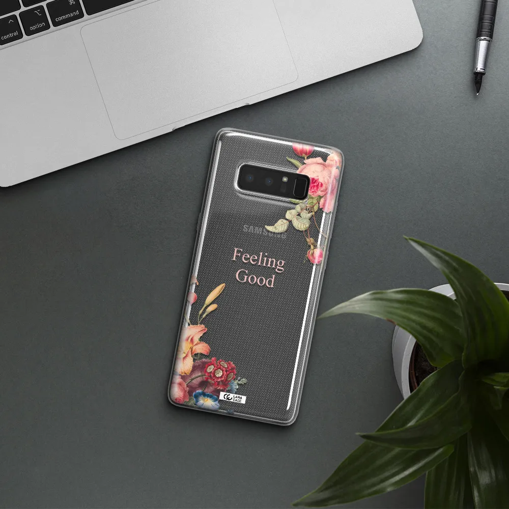 a close-up of flowers Samsung Note 8 Clear TPU Case
