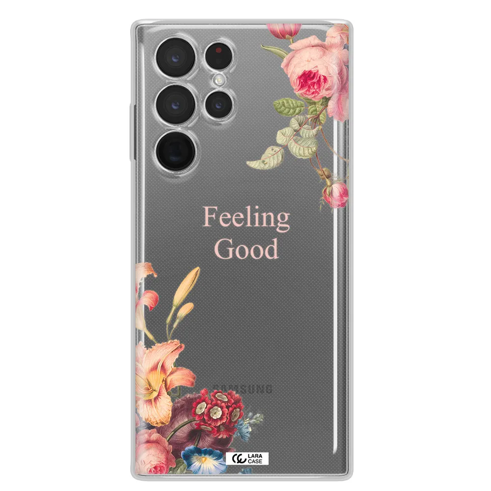 a close-up of flowers Samsung S 22 Ultra Clear TPU Case