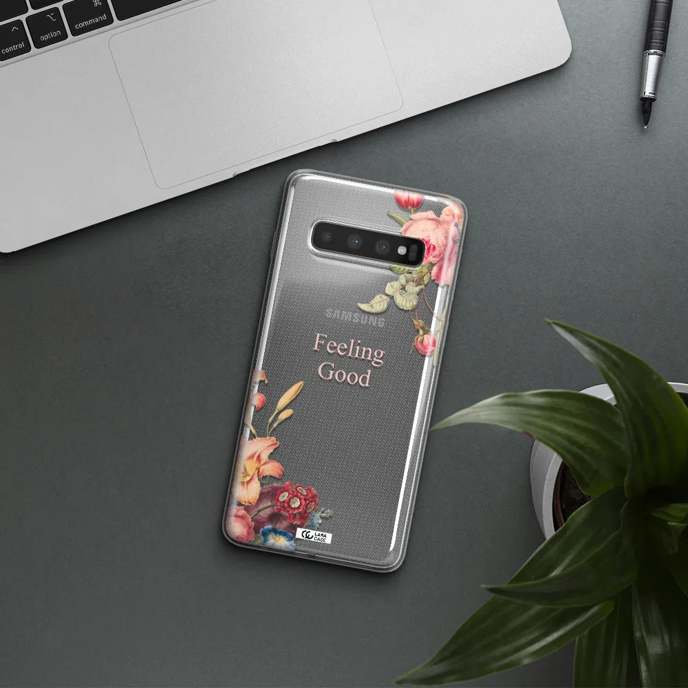 a close-up of flowers Samsung S10 Clear TPU Case