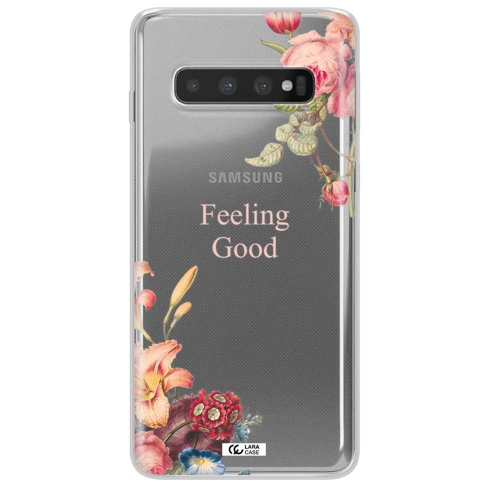 a close-up of flowers Samsung S10 Plus Clear TPU Case
