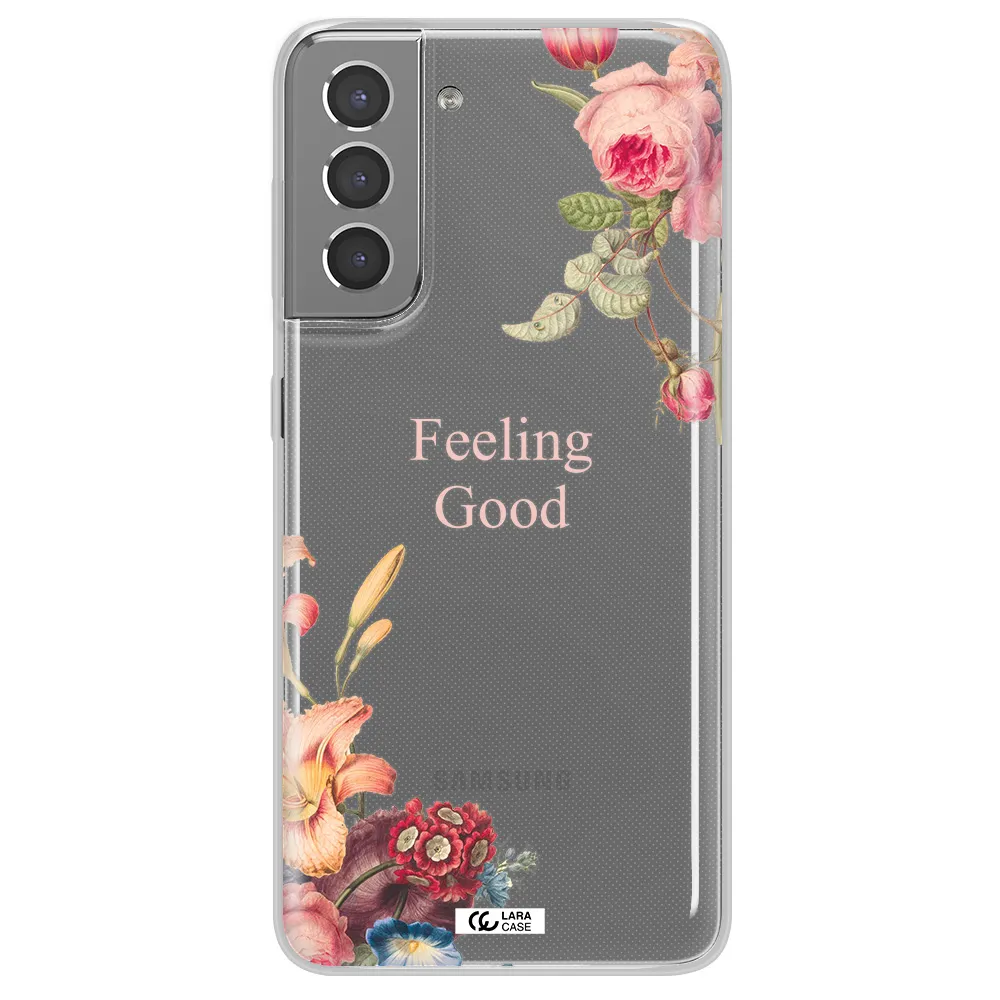 a close-up of flowers Samsung S21 Clear TPU Case