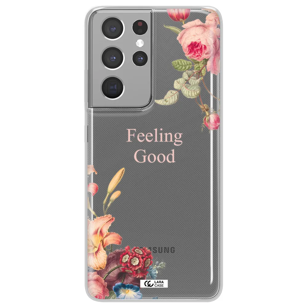 a close-up of flowers Samsung S21 Ultra Clear TPU Case