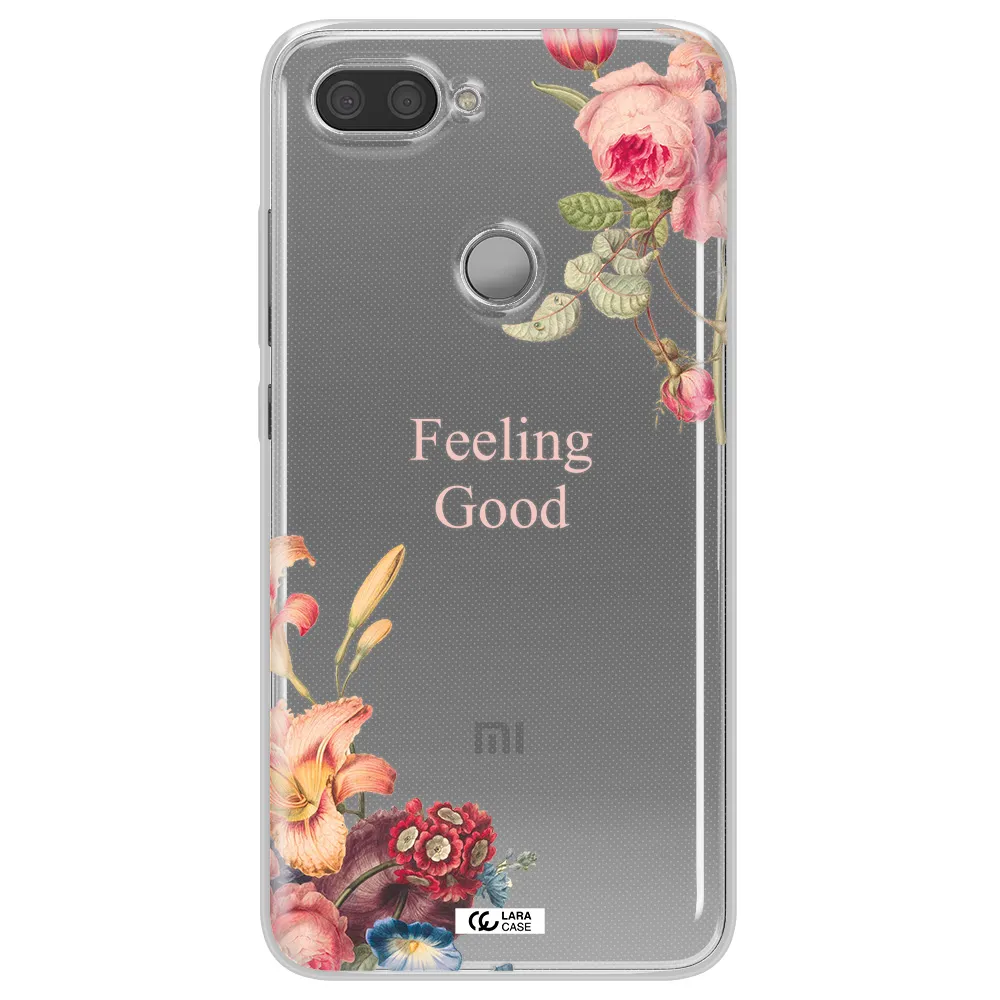 a close-up of flowers Xiaomi Mi 8 Lite Clear TPU Case