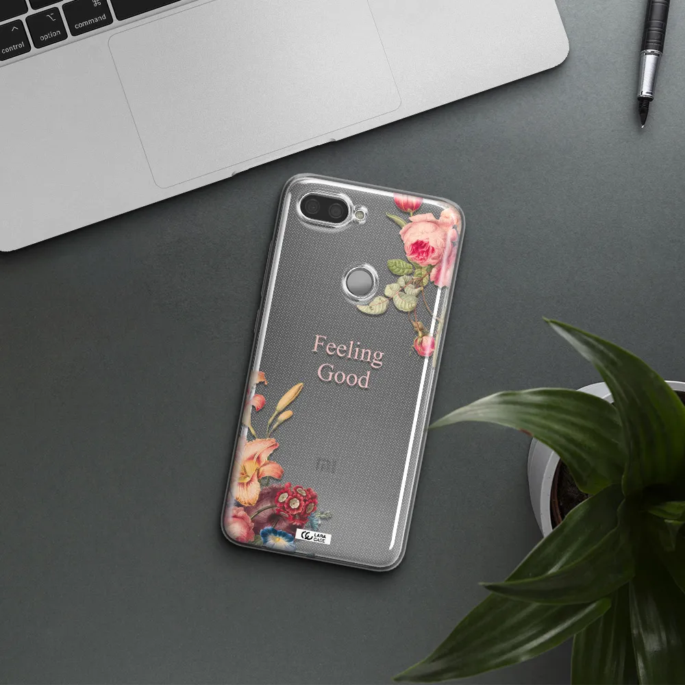 a close-up of flowers Xiaomi Mi 8 Lite Clear TPU Case