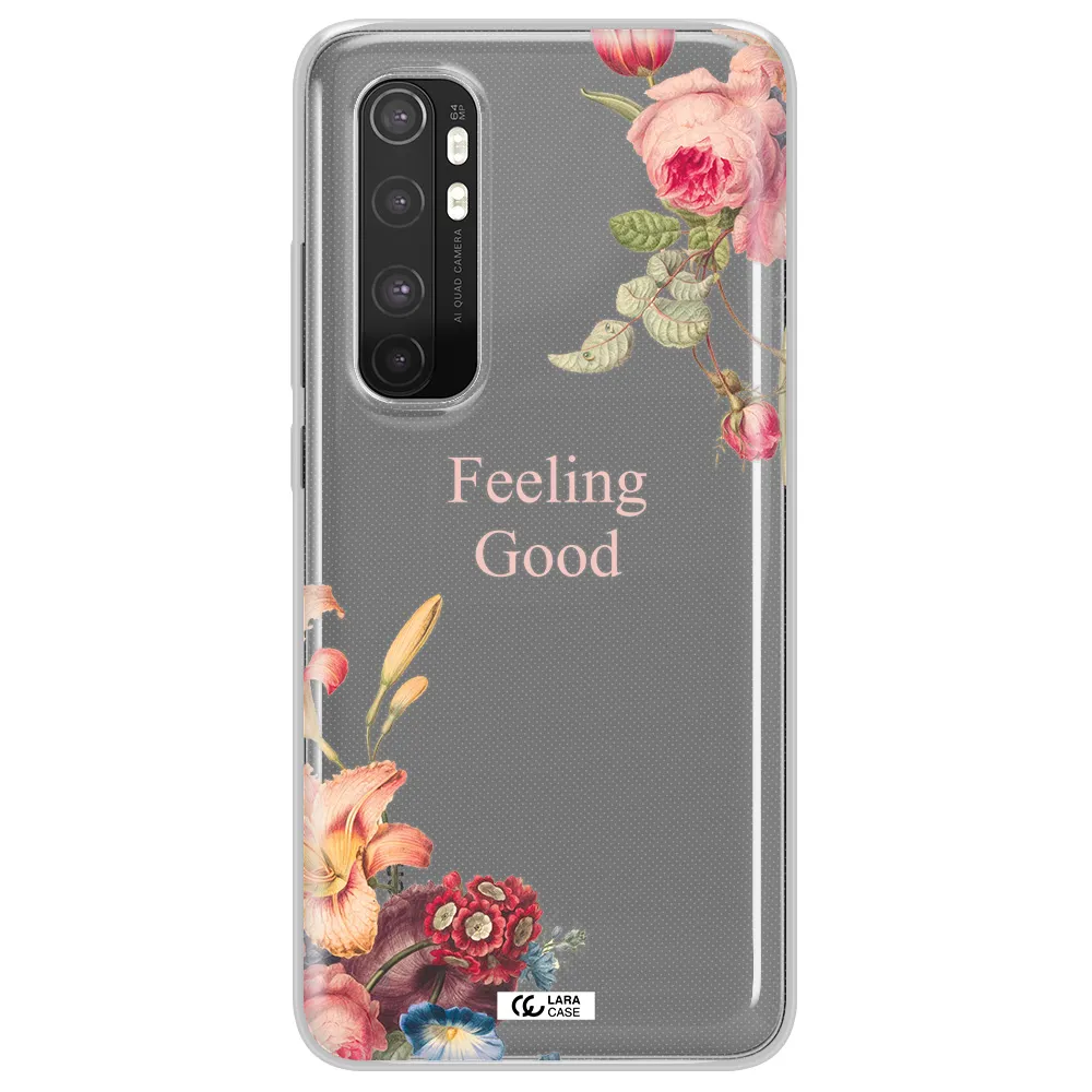 a close-up of flowers Xiaomi Mi Note 10 Lite Clear TPU Case